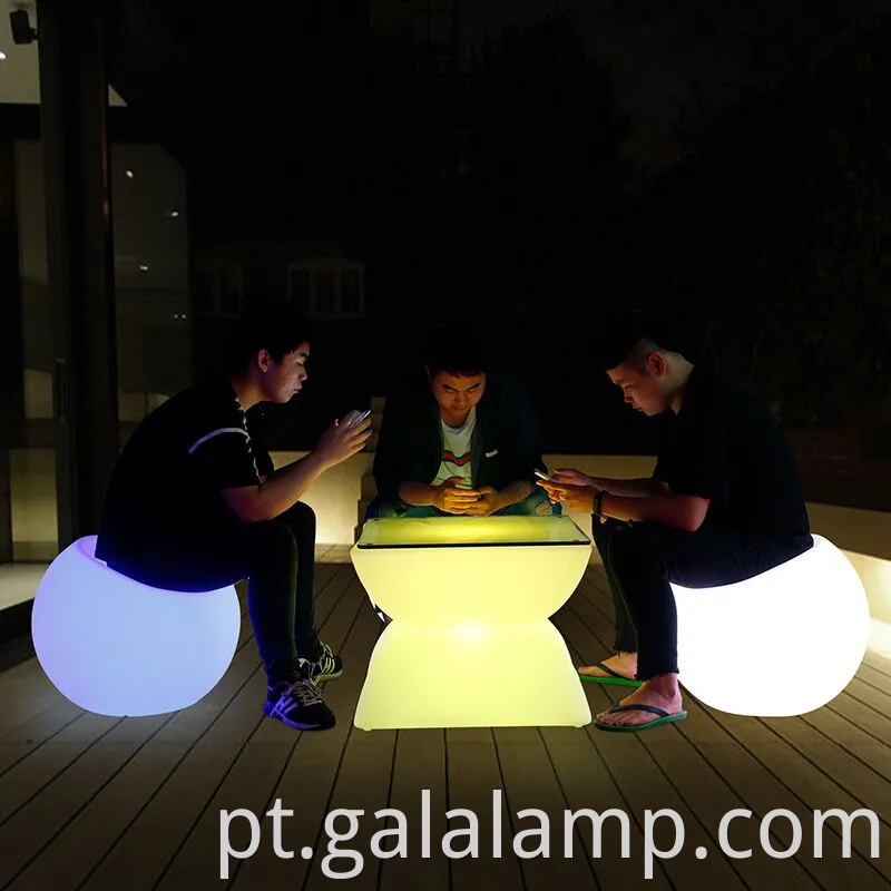 Cadeira redonda e de mesa modernos de LED LED